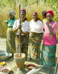 Kvinnor på landsbygden i Zambia.